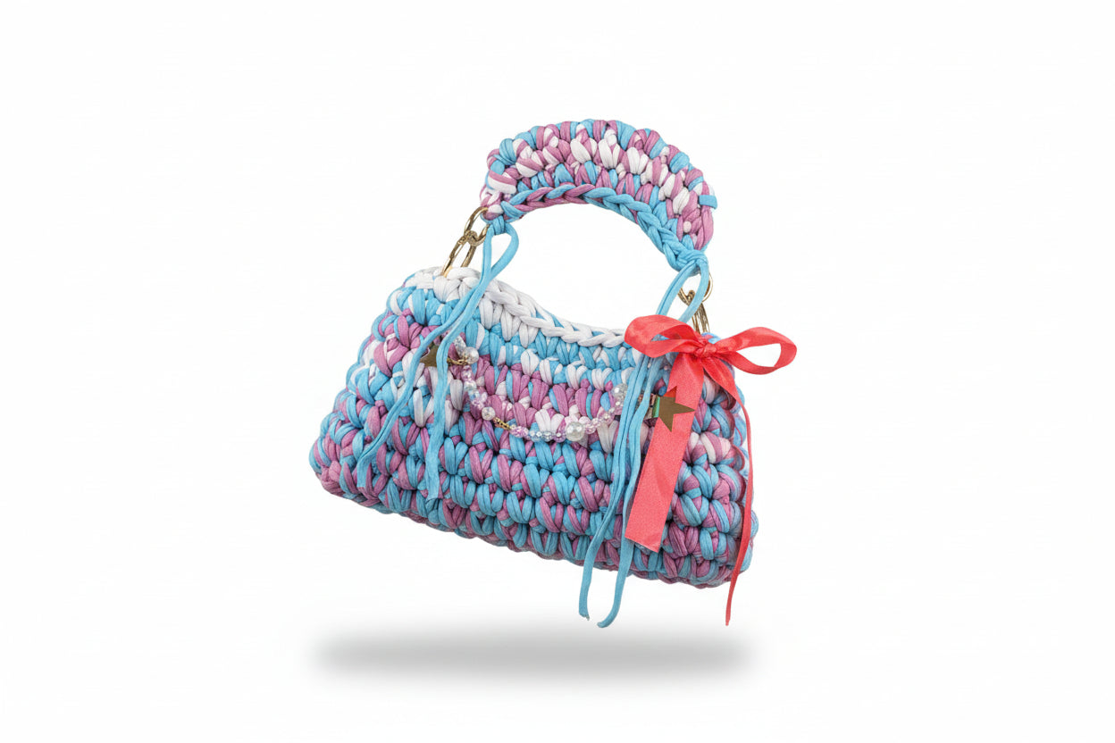 Sac MILLA -Rose poudré + bleu  🌸