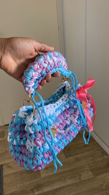 Sac MILLA -Rose poudré + bleu  🌸