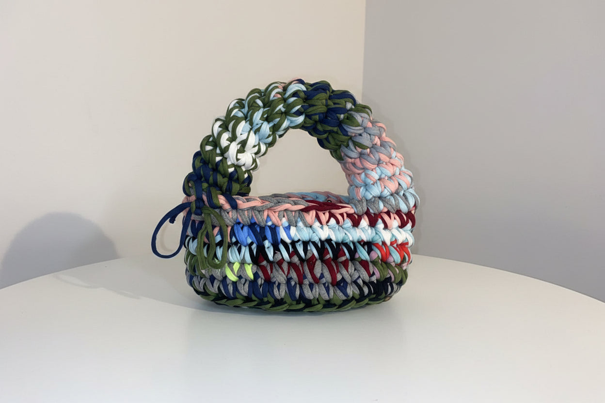 Sac crochet multicolore