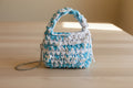Sac en perles bleu & blanc - chic