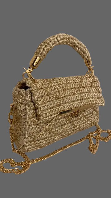 Sac en crochet  – Beige chic