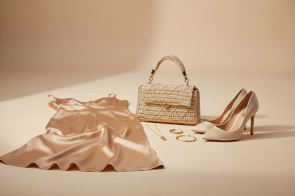 Sac en crochet  – Beige chic