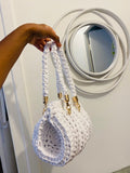 Sac crochet fait main – blanc élégant
