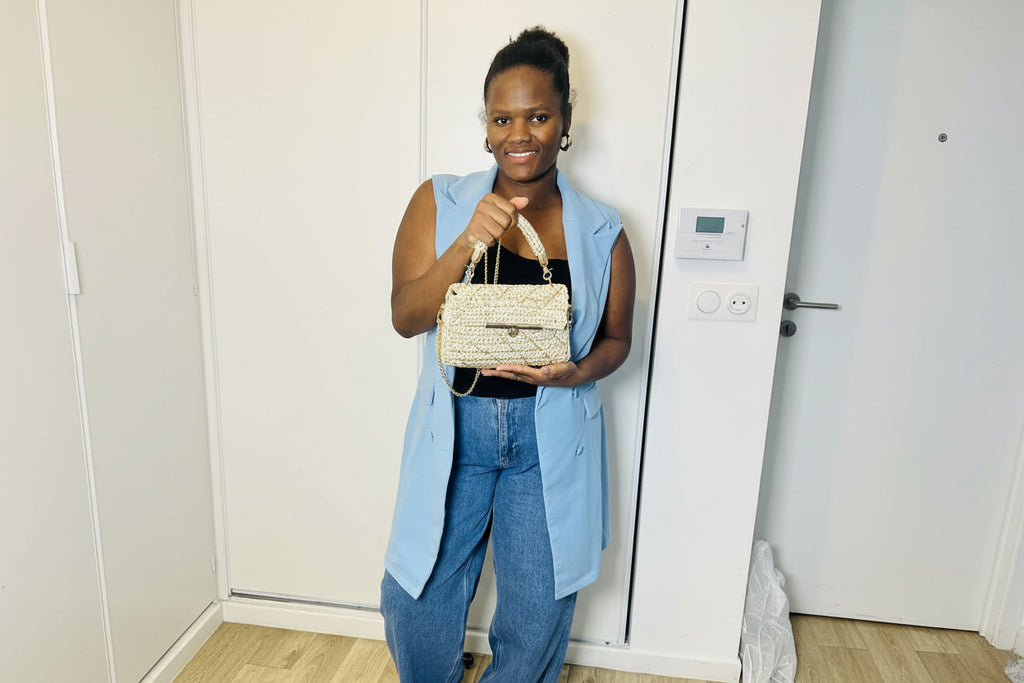 Sac en crochet  – Beige chic