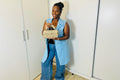 Sac crochet beige  et marron