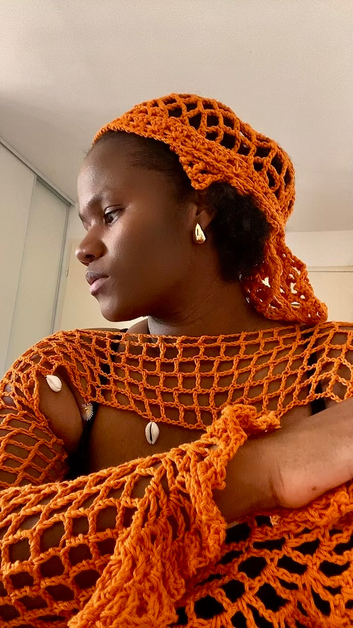 Boléro en crochet - Bandana Taille M